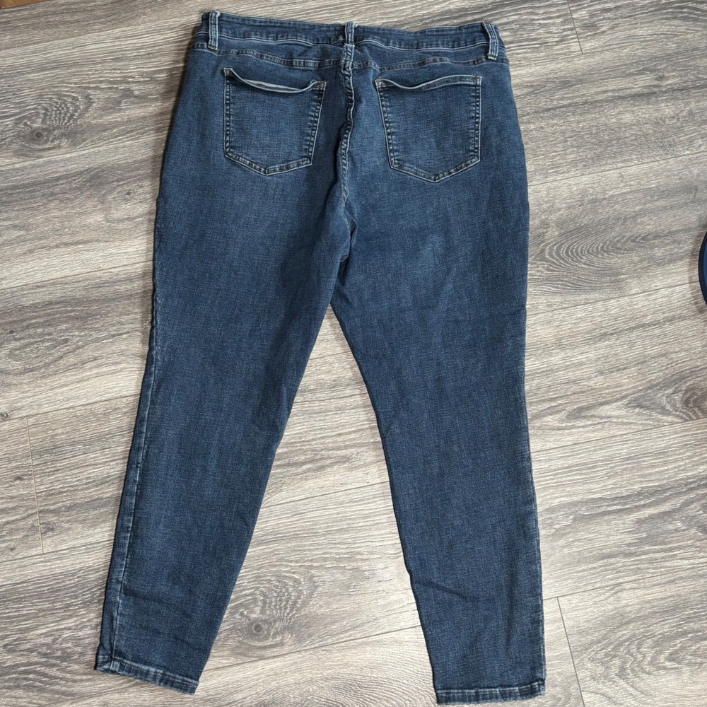 Pistols Arielle Skinny Jeans Medium Wash Moody Blue Ankle Mid Rise 18W 0362 - Picture 8 of 10